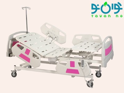 تخت بیمارستانی خانگی سه شکن برقی با قابلیت تنظیم ارتفاع